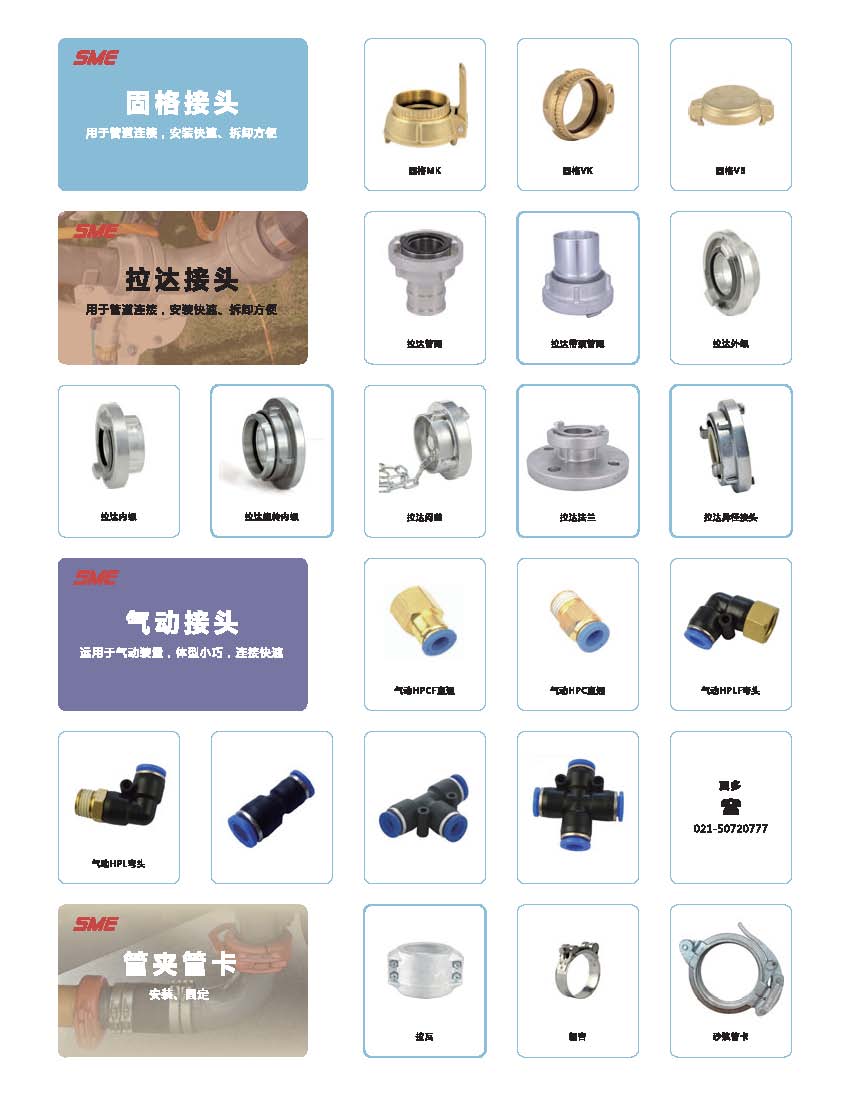 砂漿配件清單；噴涂設備連接接頭清單